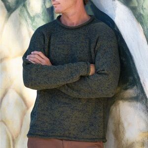 Mollusk knit alpaca blend fishermen sweater